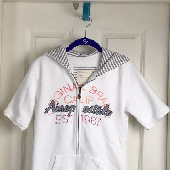 AEROPOSTALE RETRO PARTIAL ZIP HOODIE - Picture 2 of 9